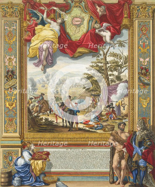 Siege of Mons by the Allied Troops in 1709, early 18th century. Creator: Corvinus, Johann August (1683-1738).