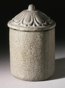 Covered Relic Container with Buddhist Deity, 13th-14th century. Creator: Unknown.
