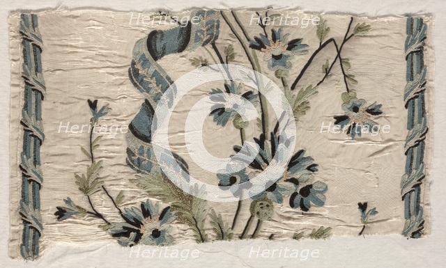 Two Pieces of Embroidery, 1723-1774. Creator: Philippe de Lasalle (French, 1723-1805).