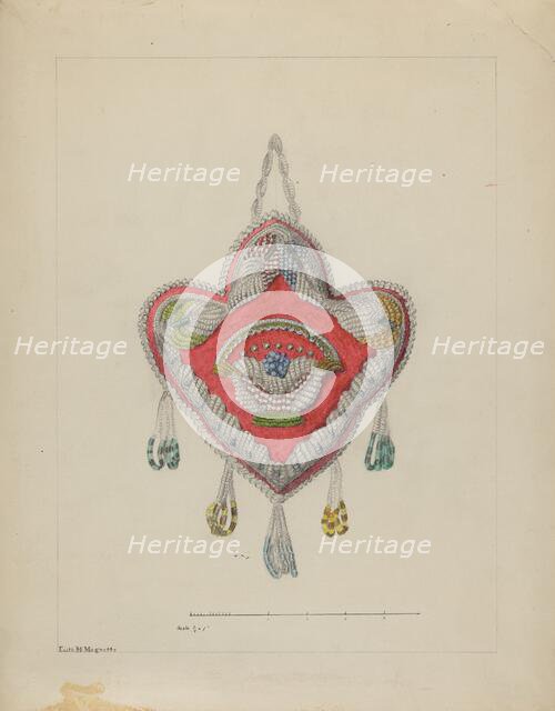 Pin Cushion, c. 1936. Creator: Edith Magnette.