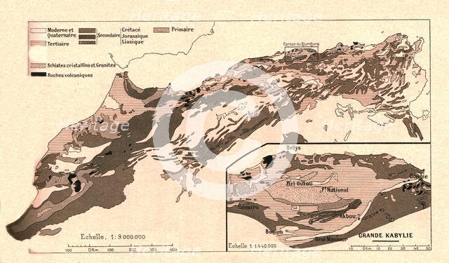 ''Carte geologique; Afrique du nord', 1914. Creator: Unknown.