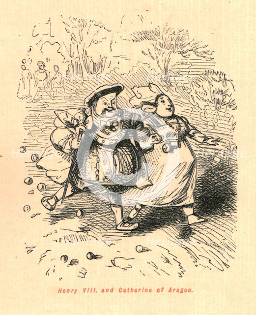 'Henry VIII. and Catherine of Aragon', 1897.  Creator: John Leech.