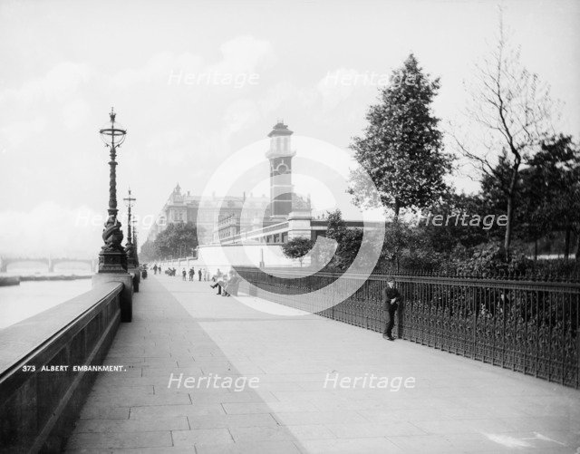 Albert Embankment, Lambeth, London, c1870-1900. Artist: York & Son