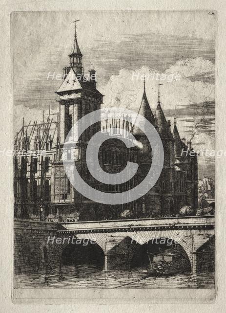 Etchings of Paris: The Clock Tower, 1852. Creator: Charles Meryon (French, 1821-1868).