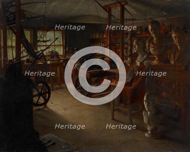 James Watt's Work Room, Heathfield Hall, 19th century.  Creator: Jonathon Pratt.