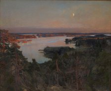 Summer Evening, Haiko Fiord , 1899. Creator: Edelfelt, Albert Gustaf Aristides (1854-1905).
