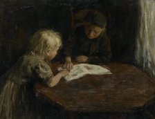 Children with a Picture-book, 1880-1910. Creator: Jacob Simon Hendrik Kever.