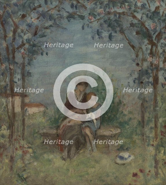 La couture : Esquisse pour le préau de l'école des filles de l'avenue Simon-Bolivar..., c.1933. Creator: Georges d'Espagnat.