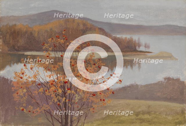 Landscape with Rowan Trees, c1900s. Creator: Arvid Jarnefelt.