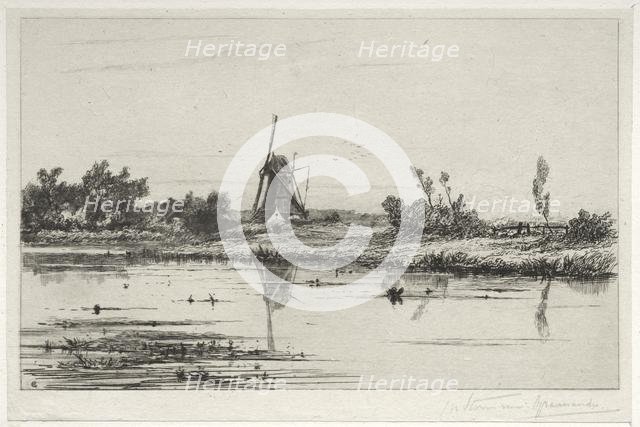 Le bord au Gein. Creator: Charles Nicolas Storm van 's-Gravesande (Dutch, 1841-1924).