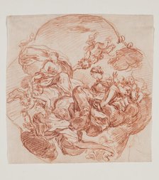 Design for Ceiling Decoration, 18th century. Creator: Manner of François Lemoyne (1700-1800).