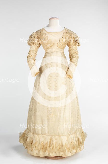 Wedding dress, American, 1824. Creator: Unknown.