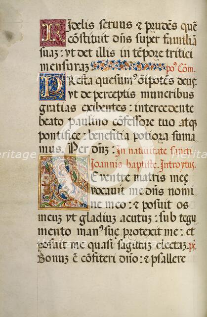 Initial D: A Dancing Putto; Missal of Bishop Antonio Scarampi, 1567. Creator: Fra Vincentius a Fundis.