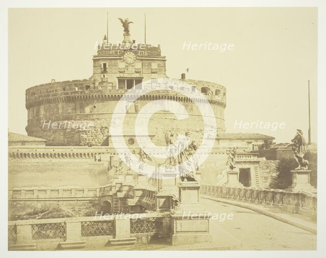 Untitled (Round Building with Clock), c. 1857. Creator: Robert MacPherson.