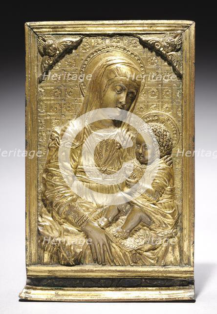 Pax with the Madonna and Child, 1400s. Creator: Antonio Rossellino (Italian, 1427-1479 ), follower of.