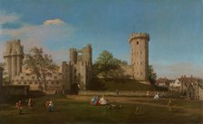 Warwick Castle, East Front from the Outer Court, 1752. Creator: Canaletto.