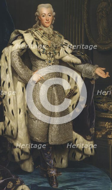Gustav III, 1746-1792, King of Sweden, 1777. Creator: Alexander Roslin.