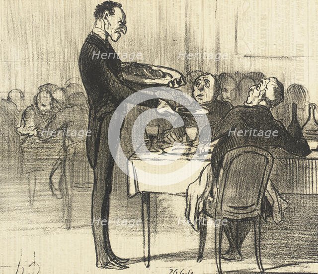 Monsieur veut-il des crêpes?.., 1855. Creator: Honore Daumier.