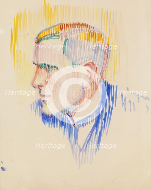 Portrait sketch, Emil Jankes, c1910s. Creator: Verner Thome.