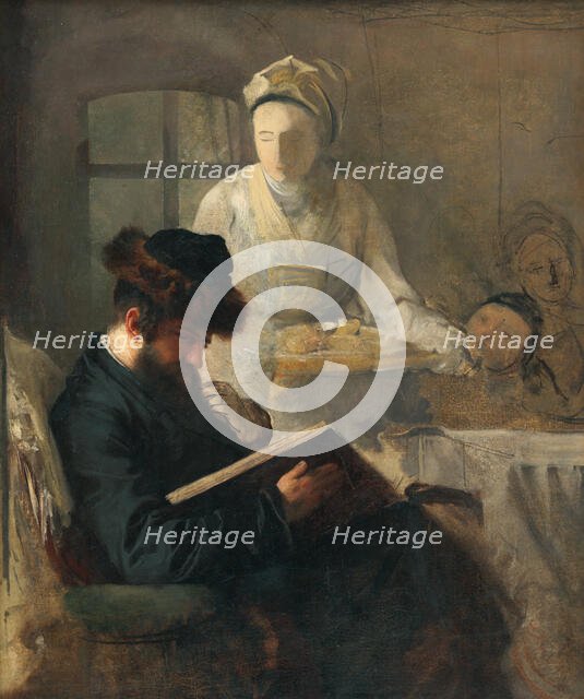 At the Rabbi's, 1875-1890. Creator: Leopold Horovitz.