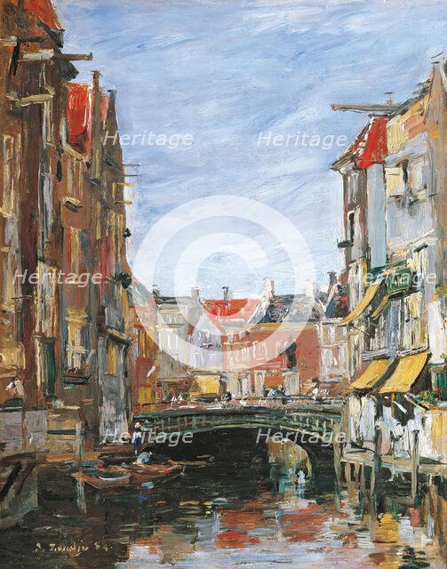 La Place Ary Scheffer, Dordrecht, 1884. Creator: Boudin, Eugène-Louis (1824-1898).