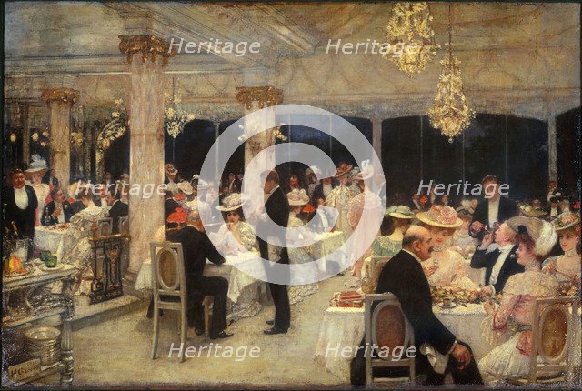 Un soir de grand prix au pavillon d'Armenonville.