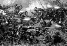 Battle of St Quentin, Franco-Prussian War, January 1871 (c1880). Artist: Unknown