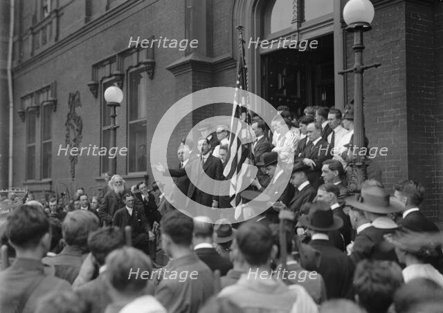Boy Scouts, at Department of Agriculture, 1917. Creator: Harris & Ewing.