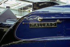 Nameplate of 'Mallard', British steam locomotive, National Railway Museum, York, North Yorkshire. Artist: Tony Evans