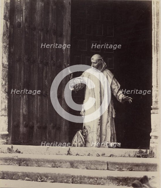 Principal Doorway of the Carthusian Monastery, Burgos, 1853. Creator: Charles Clifford.