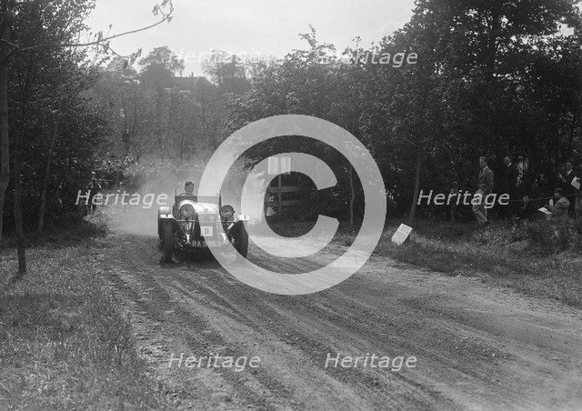 Alvis, Bugatti Owners Club Hill Climb, Chalfont St Peter, Buckinghamshire, 1935. Artist: Bill Brunell.