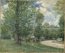 Cows in Pasture, Louveciennes, 1874. Creator: Sisley, Alfred (1839-1899).