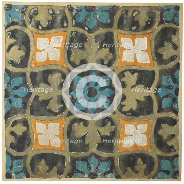 Textile design, Early 20th cen.. Creator: Bakst, Léon (1866-1924).