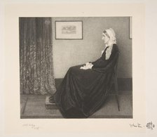 Arrangement in Grey and Black: Portrait of the Artist's Mother, 1892. Creator: Thomas Robert Way.
