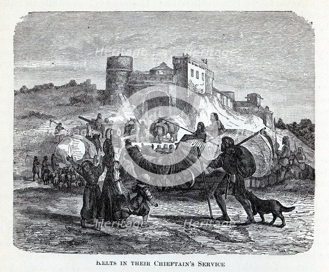 Celts in their chieftains service, 1882. Artist: Anonymous  