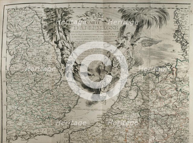 Map of Germany showing war of 1755 to 1763 (Seven Years War), 1765. Creator: Jean de Beaurain.