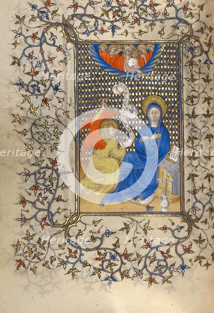 The Annunciation; Book of Hours, about 1410. Creator: Unknown.