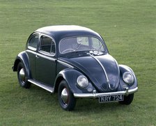 A 1953 Volkswagen Export Type 1 Beetle. Artist: Unknown