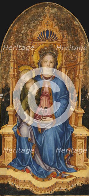 Madonna and Child Enthroned, Early 1450s. Creator: Giambono, Michele (c. 1400-c. 1462).