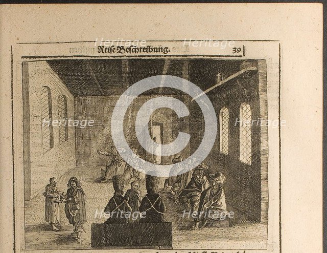 Ambassadorial Prikaz (Posolsky Prikaz) in Muscovy (Illustration from Travels to the Great Duke of M Artist: Rothgiesser, Christian Lorenzen (?-1659)