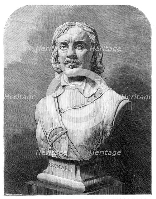 Bust of Cromwell by M. Noble, in the exhibition of the Royal Academy, 1861. Creators: Unknown, Matthew Noble.