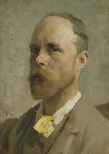 Study for a self-portrait, probably early-mid 1880s. Creator: George Clausen.