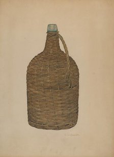 Wicker Demijohn, c. 1940. Creator: Clarence W Dawson.