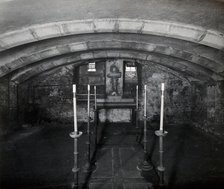 The church of St Bartholomew the Great; interior of the crypt..., c1900s. Creator: WF Taylor.