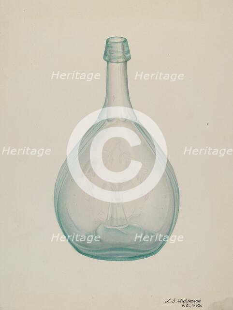 Bottle, c. 1940. Creator: Loraine Makimson.