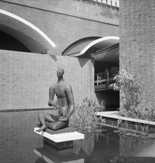 'Orpheus', sculpture by Heinz Henghes, Festival of Britain site, South Bank, Lambeth, London, 1951. Artist: MW Parry.