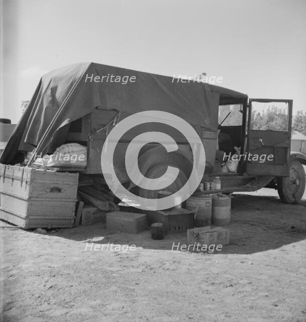 Tens of thousands in good times and bad move ceaselessly from place to place..., 1937. Creator: Dorothea Lange.