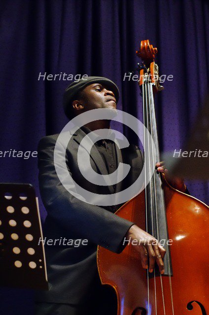 Daniel Casimir, bassist, Watermill Jazz Club, Dorking, Surrey, 2013.  Artist: Brian O'Connor.