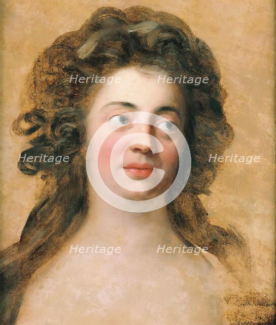 Portrait of Dorothea Schlegel (1764-1839), née Brendel Mendelssohn, c. 1790. Creator: Graff, Anton (1736-1813).