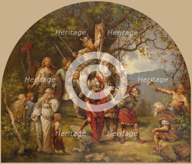 The Germanic peoples and captured Romans, End of 19th-Early 20th cen. Creator: Hock, Daniel (1858-1934).